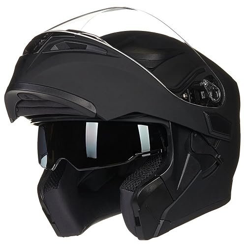 ILM Motorcycle Dual Visor Flip up Modular Full Face Helmet DOT Model 902
